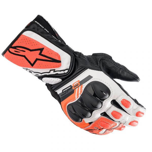 Alpinestars Luvas SP-8 V3 Black / White / Red Fluo M