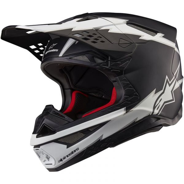 Alpinestars Capacete Supertech S-M10 Ampress Black / White Matt M