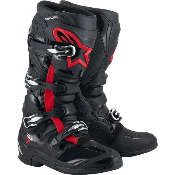 Alpinestars Botas Tech 7 Black / Red Fluo 10