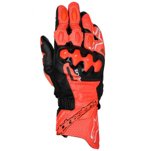 Alpinestars Luvas De Couro GP Plus R V3 Bright Red / Red Fluo / Black XXL