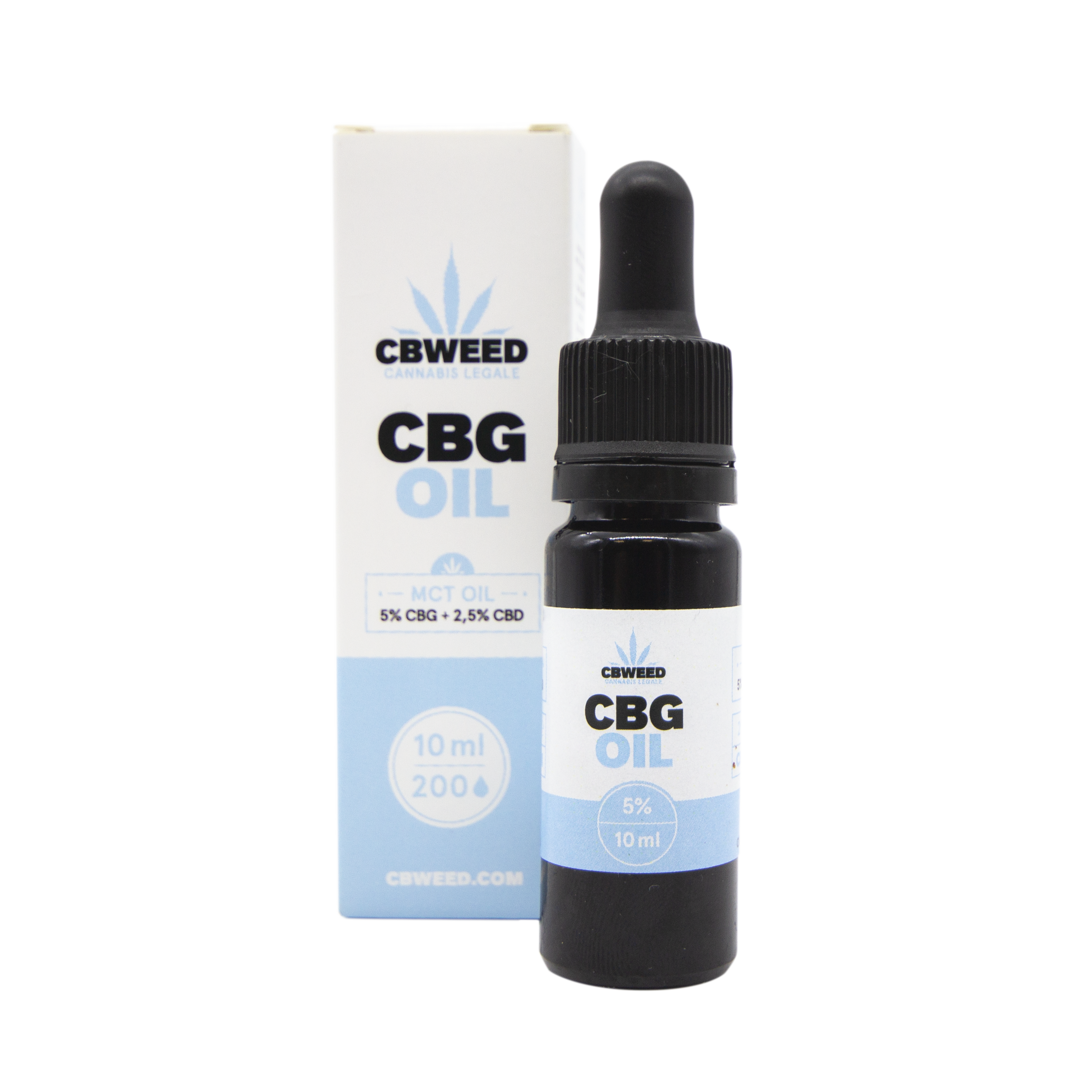 CBweed Óleo CBG 5% Com Óleo CBD 2,5% e Óleo MCT 10mL