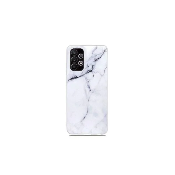 Capa Silicone Marble Samsung Galaxy S21 Plus Branco - 80608738