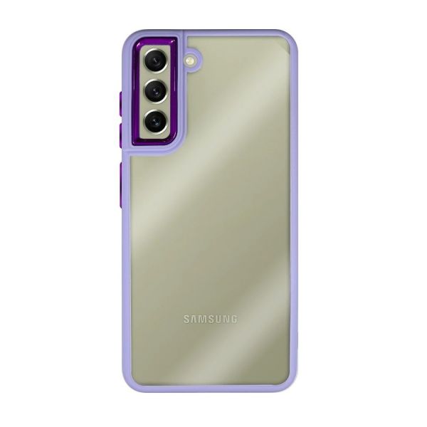 Capa Silicone Cristal Transparente Samsung Galaxy S21 FE Lilás - 93097499