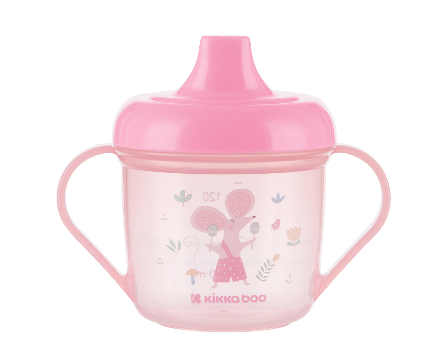 Copo PP com palha 150ml Forest Party Pink Kikkaboo