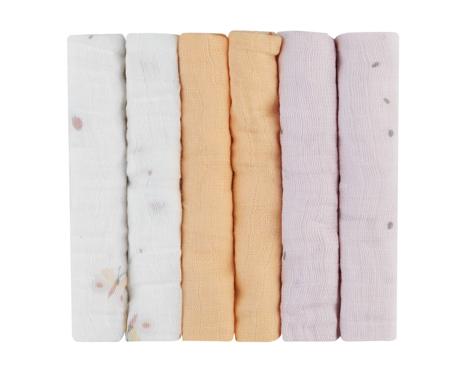 Conjunto de 6 fraldas de musselina Hedge-hugs 30x30 cm Kikkaboo