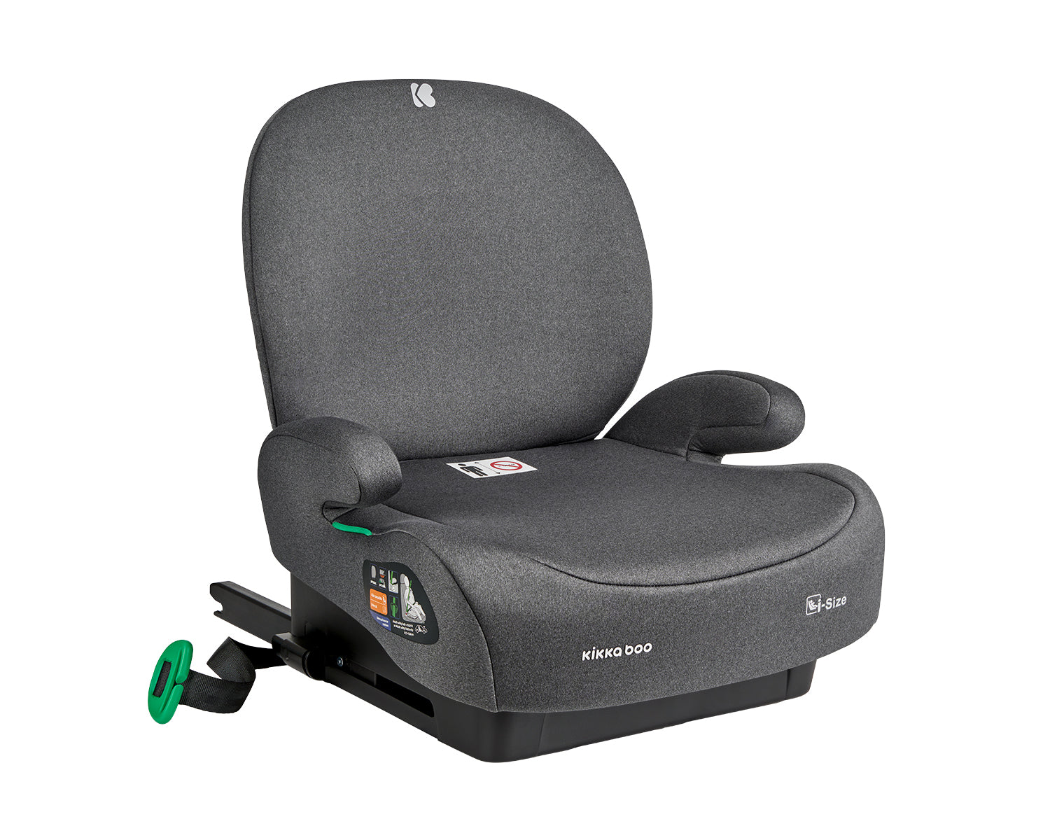 Assento 125-150 cm i-Boost i-SIZE Grey Dark Kikkaboo