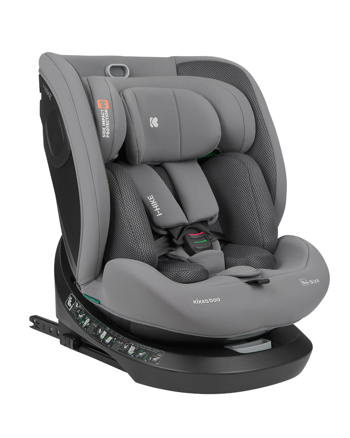 Cadeira auto 40-150 cm i-Hike i-SIZE Grey Claro Kikkaboo