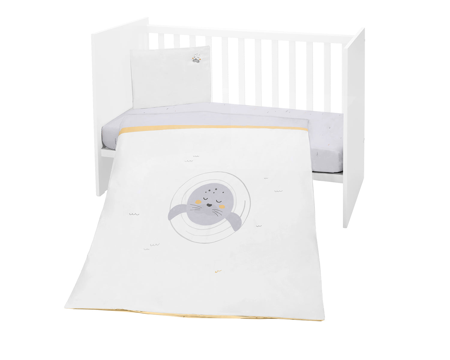 Conjunto de cama Seally Me de 3 peças Kikkaboo