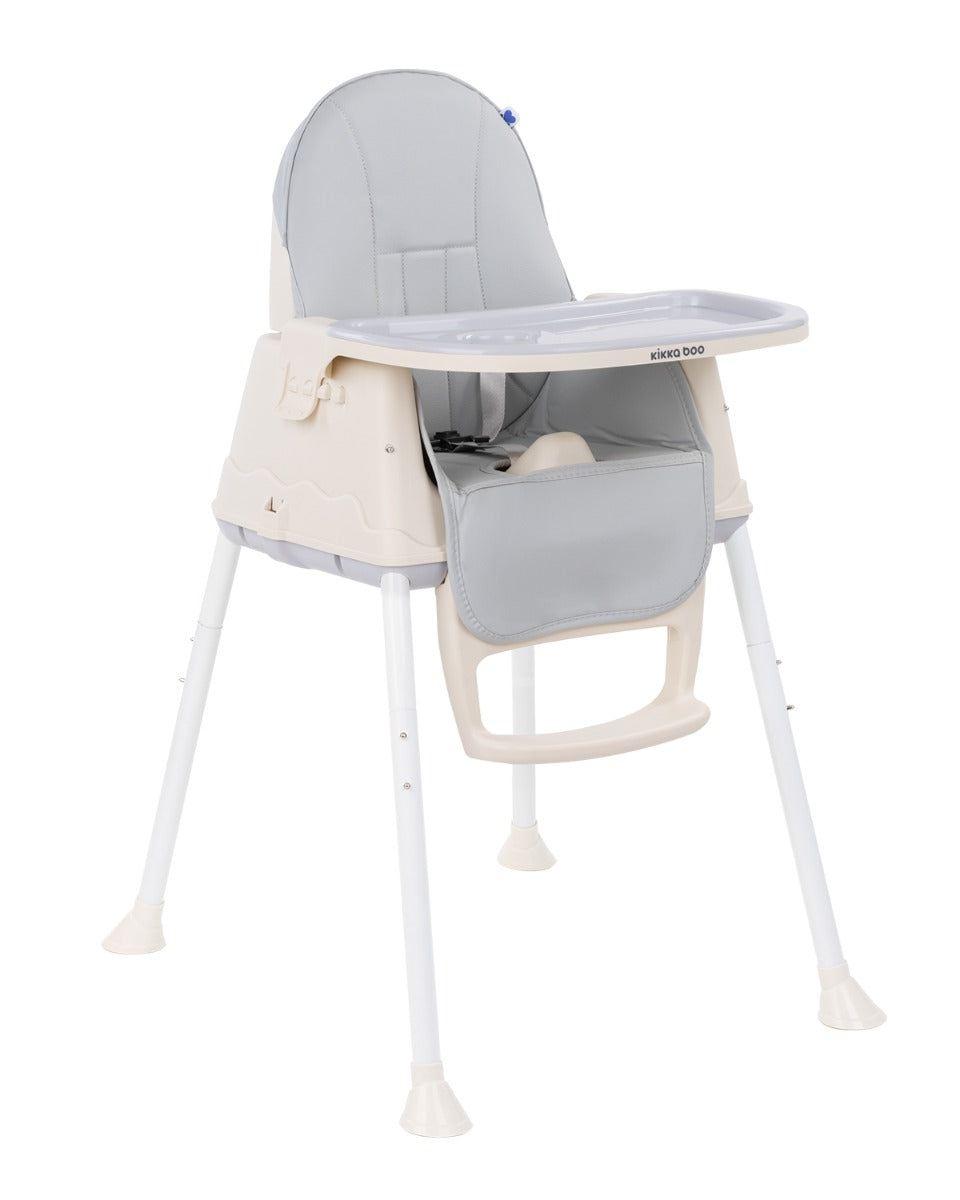Cadeira de refeição 3 em 1 Grey Cream Kikkaboo