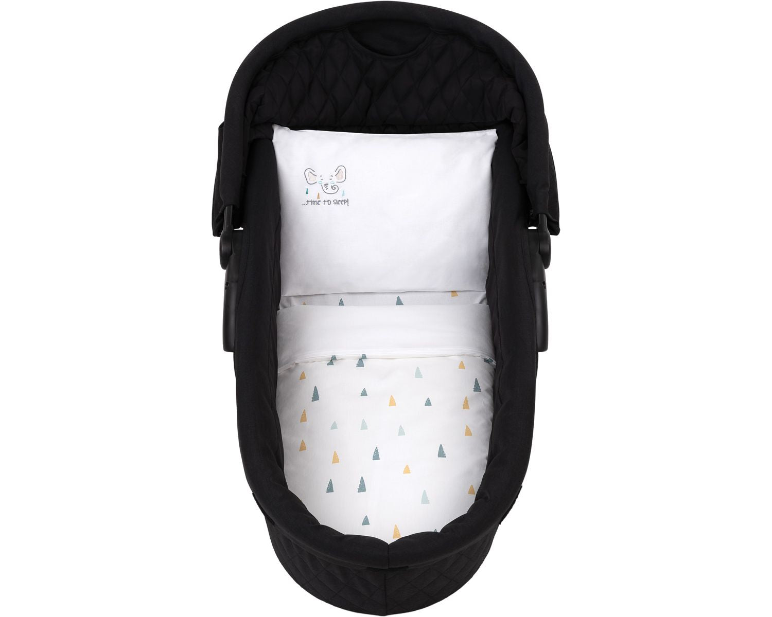 Conjunto de cama Elephant Time com 6 peças para alcofa Kikkaboo