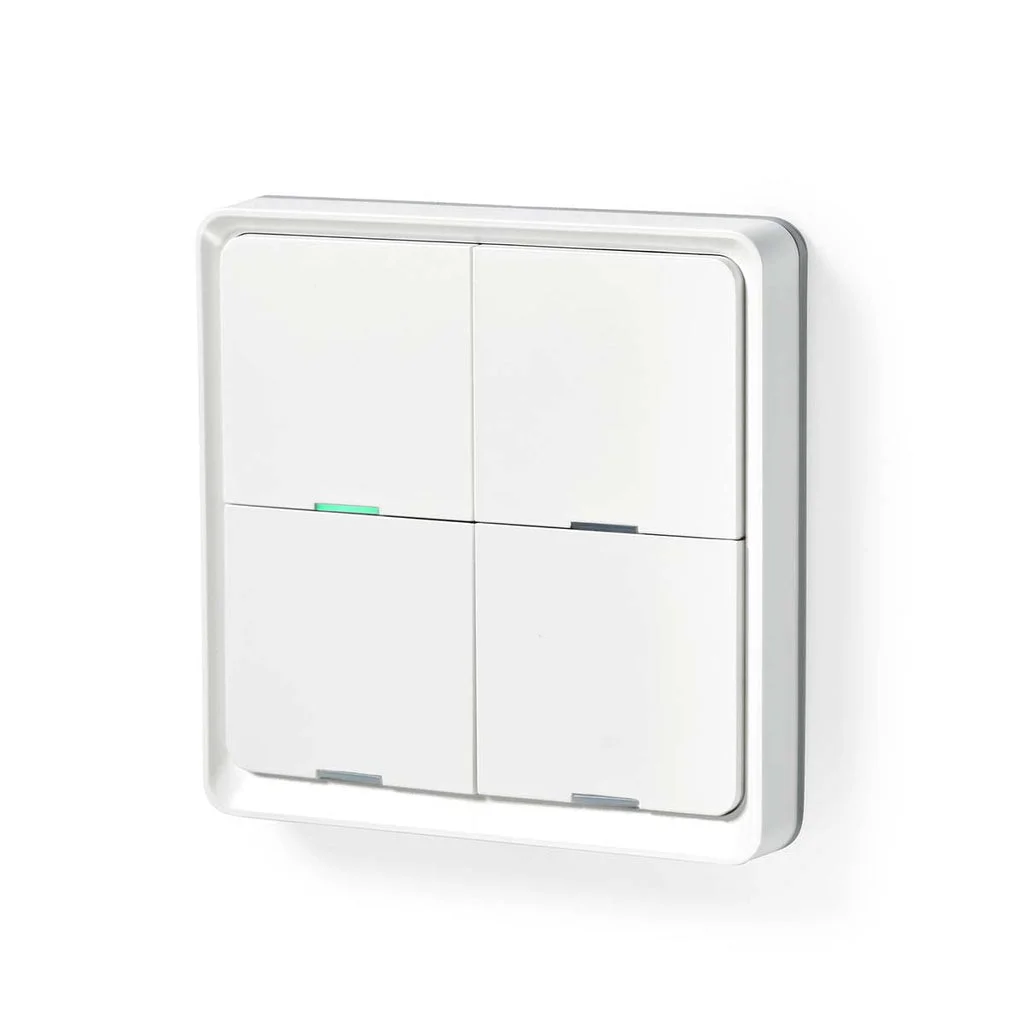 Nedis Interruptor de parede de 4 botões 12 cenários Zigbee