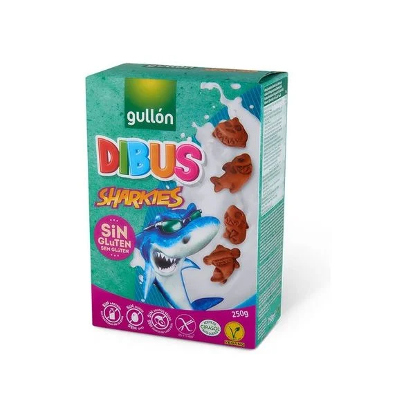 Gullon Biscoitos de Tubarão sem Glúten 250g (chocolate)