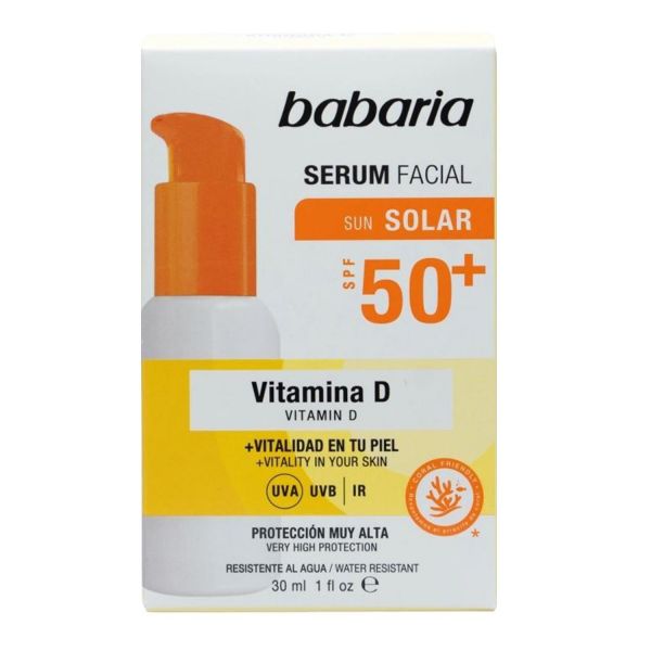Protetor Solar Babaria Vitamina D Sérum Facial SPF50+ 30ml
