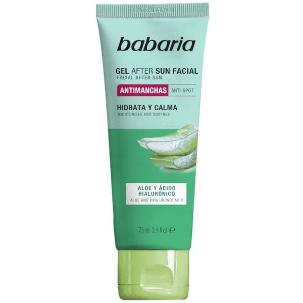 After Sun Babaria Gel Facial Pós-Sol Aloe e Ácido Hialurónico 75ml