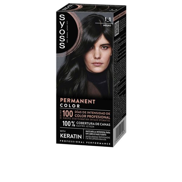 Syoss Coloração Permanente Tom 1.1 Negro 1 unidade