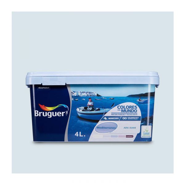 Bruguer Colores Del Mundo Mediterraneo Azul Suave 4L