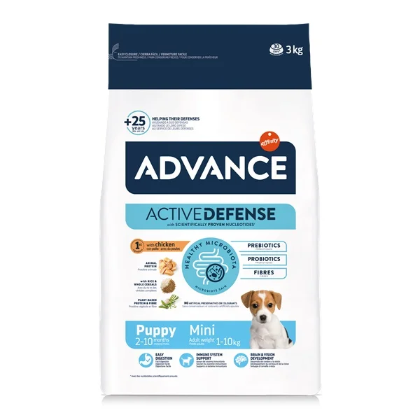 Advance Dog Mini Puppy Chicken & Rice - 3 kg - ParAnimais
