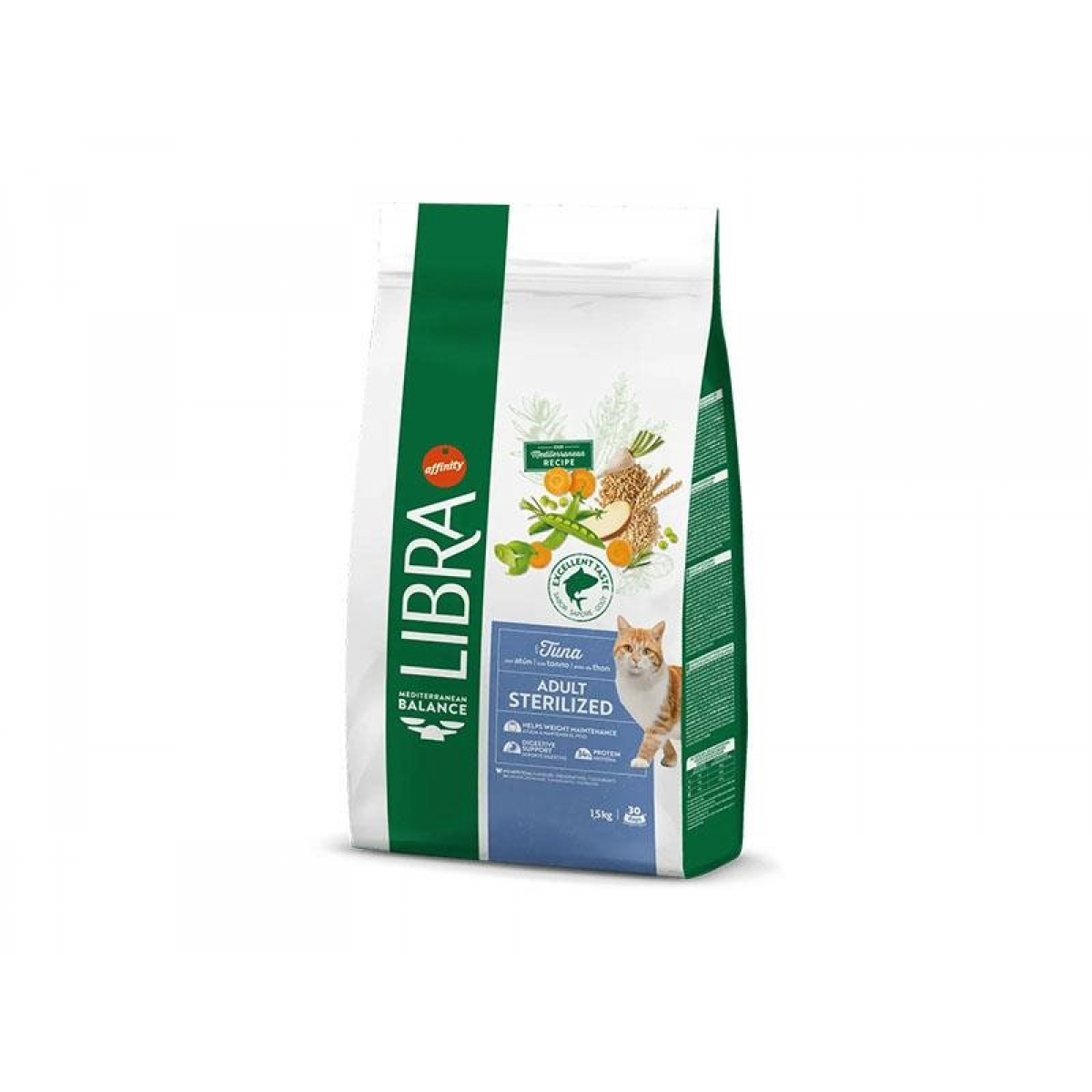 Libra Adult Esterilizado Atum 1,5kg Ração Seca para Gato - Campet
