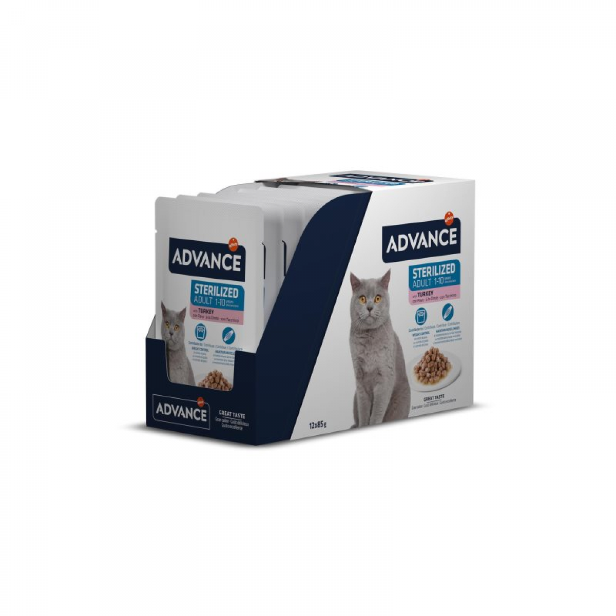 Ração Húmida Advance Cat Wet Sterilized Turkey 85g