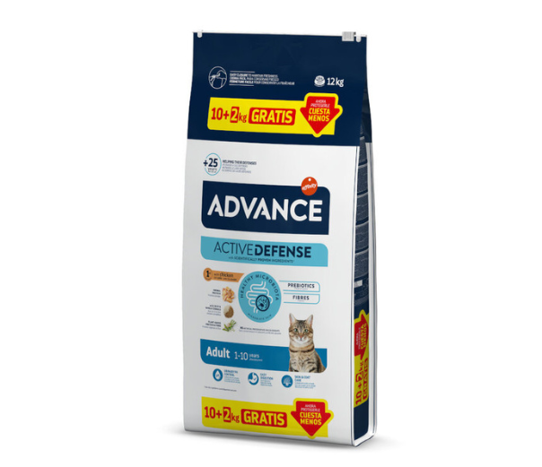 Advance Cat Adult Chicken & Rice – 10 + 2 kg