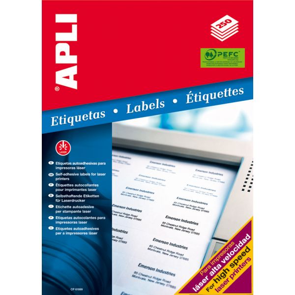 Apli Etiquetas Adesivas 105x148mm 250 Fls - 02528