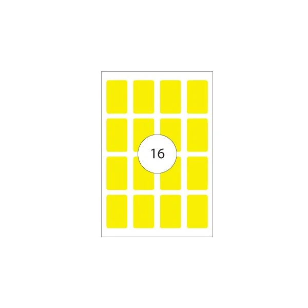 Apli Etiquetas 25x40mm 8 Fls A4 128un Amarelo APL2754