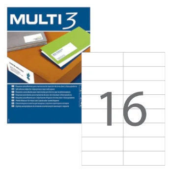 Etiquetas 105×35 Multi3 100 Folhas A4 1600un