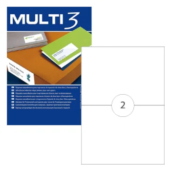 Etiquetas 210×148 Multi3 100 Folhas A4 200un