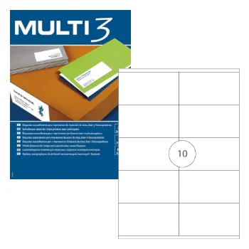 Etiquetas 105×57 Multi3 100 Folhas A4 1000un