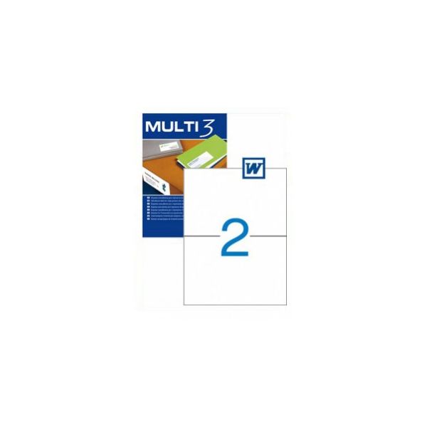 Multi 3 Etiquetas Adesivas Laser Ink 210x148mm 500 Fls - 10532