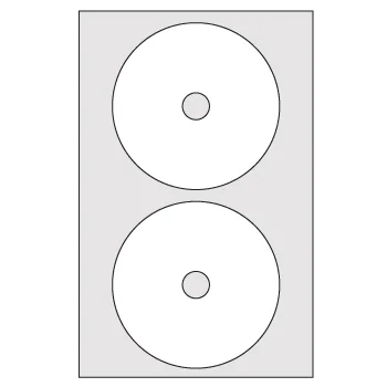 Etiquetas 117mm Multi3 para CD ou DVD 100 folhas 200un
