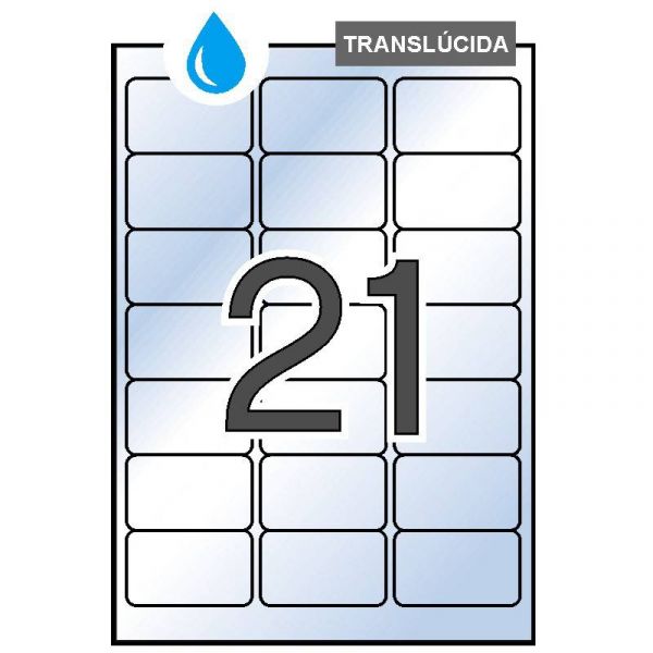 Apli Etiquetas Adesivas Resistentes 63,5x38,1mm 20 Fls Clear - 10968