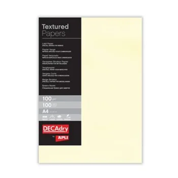 Papel Verge A4 100g Apli Creme 100 Folhas