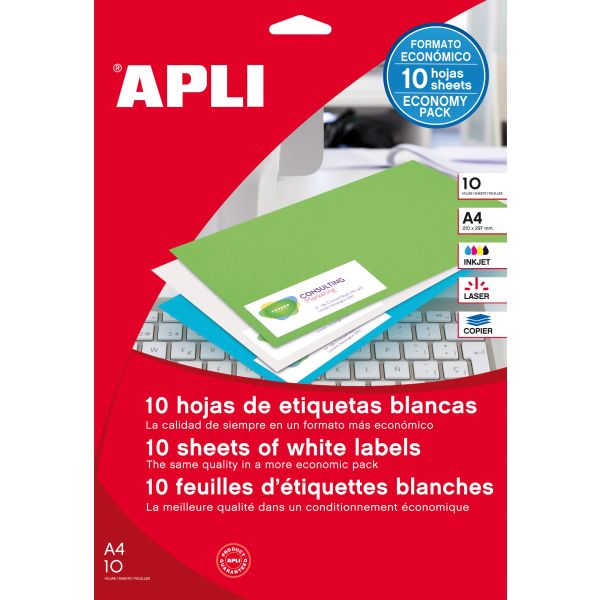 Apli Etiquetas Adesivas 210x148mm 10Fls - 12918