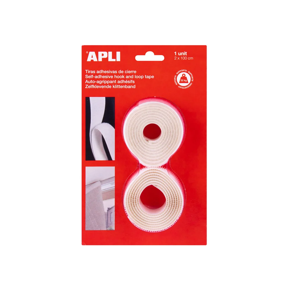 Apli Fitas Velcro 20mmx1m Branco 1 Unidade
