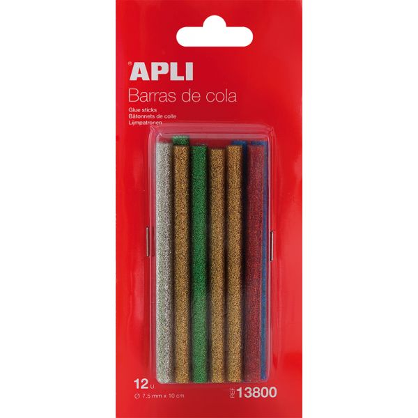 Apli 12 un. Recargas Barras Cola p/ Pistola 7.5mm - 13800