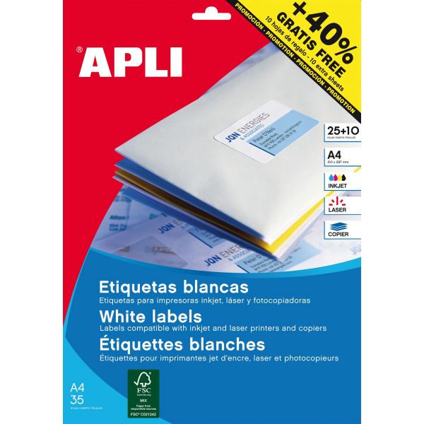 Apli Etiquetas Autocolantes ø30 25Fls 13882