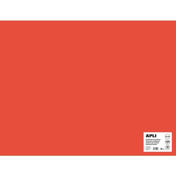 Apli Cartolina 50X65CM 170g Vermelha 25 Un.
