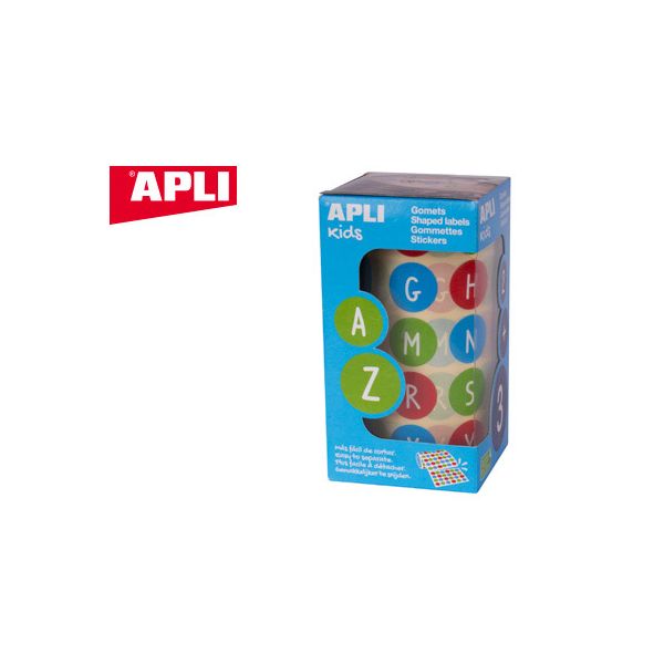 Apli Etiquetas Autoadesivas Redondas Abecedario 20 mm Diametro Multicolor - OFF150141CE