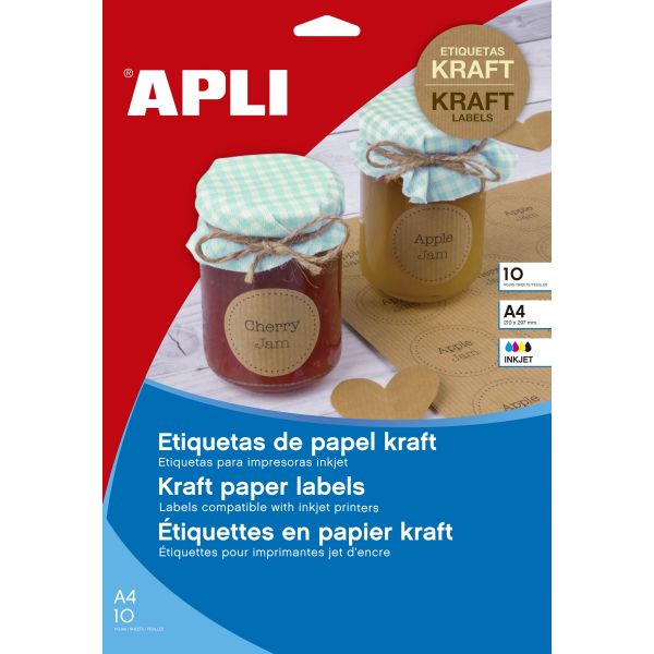 Apli Etiquetas Kraft 99,1x57mm 10Fls 17377
