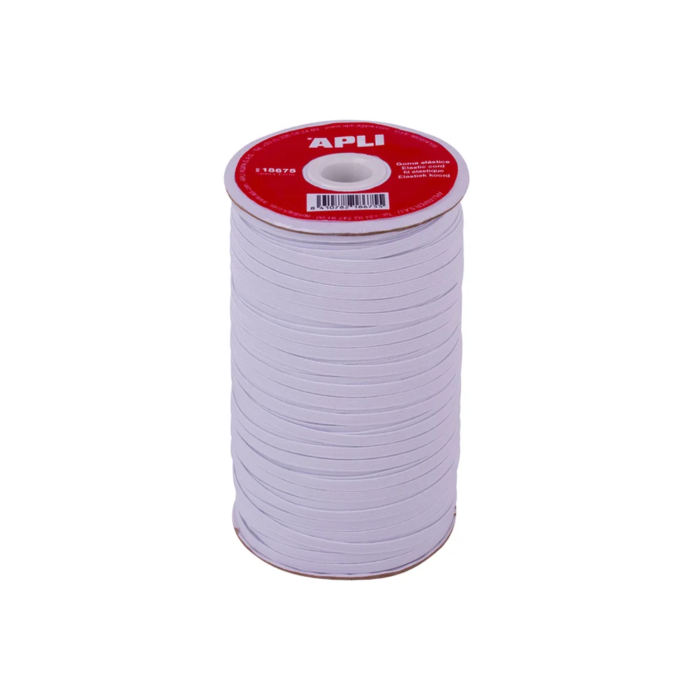 Elástico Fio Bobine Apli Branco 5mmx100m