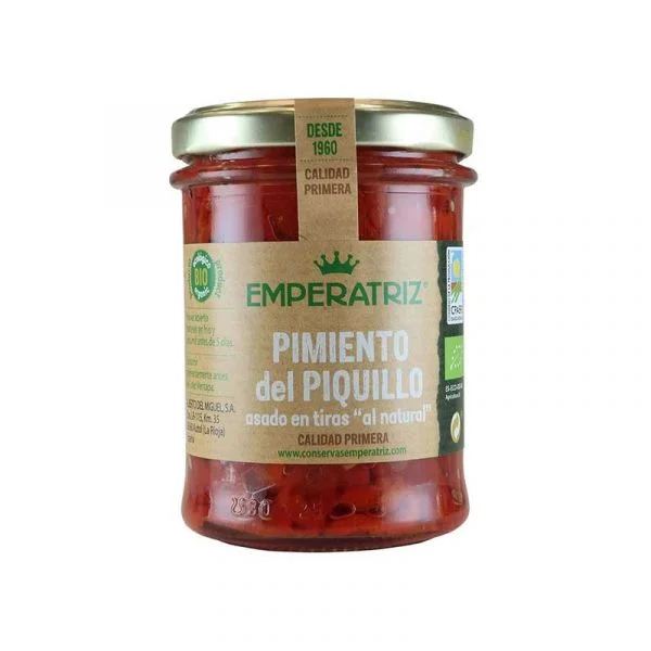 Emperatriz Piquillo Assado Orgânico em Tiras 212ml