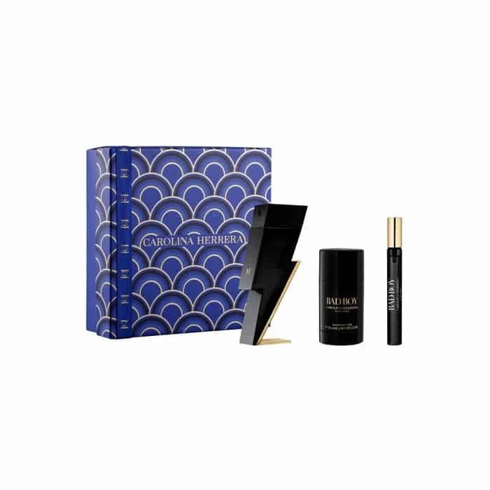 Carolina Herrera Bad Boy Eau De Toilette Spray 100ml Set 3 Produtos