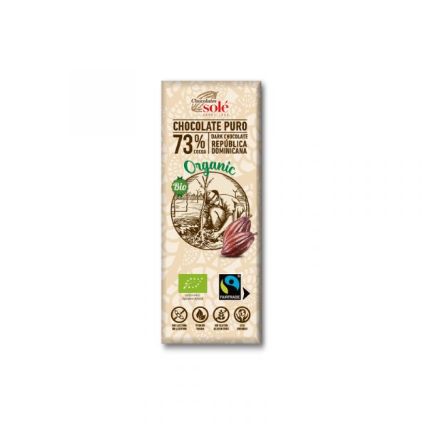 Solé Chocolate Negro 73% Bio 25g