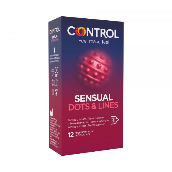 Control Preservativos Touch & Feel Pontos e Estrias x12