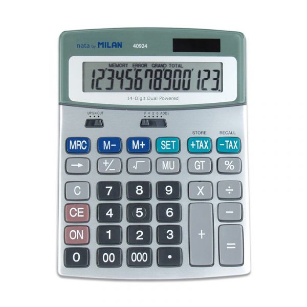 Calculadora Milan Calculadora 14 Dígitos com 3 Teclas de Memória, Função Impostos e Cálculo de Margens