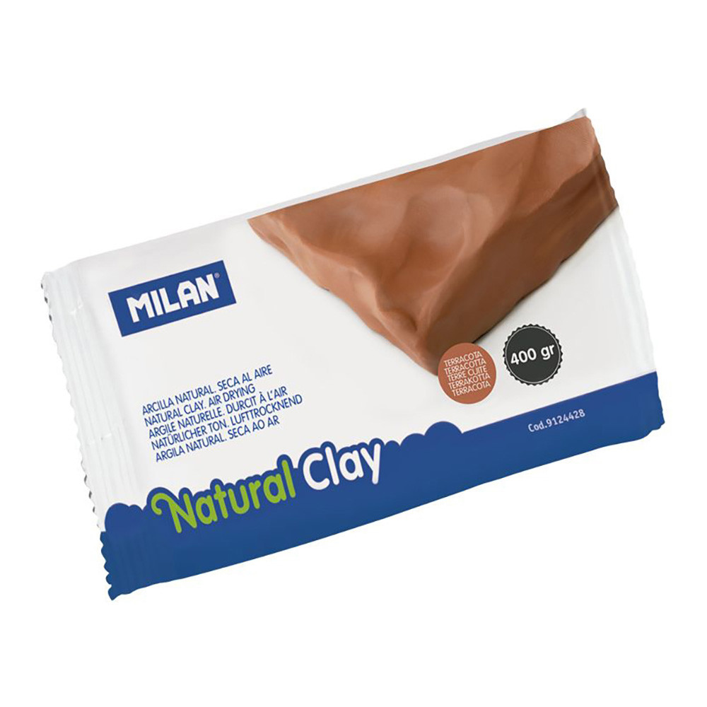Argila natural 400g, seca ao ar cor terracota milan