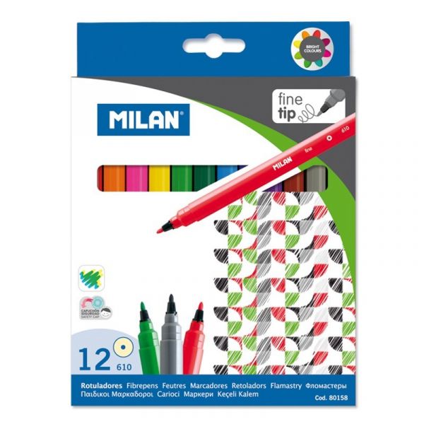 Milan Canetas de Feltro C/12 - MIL80158