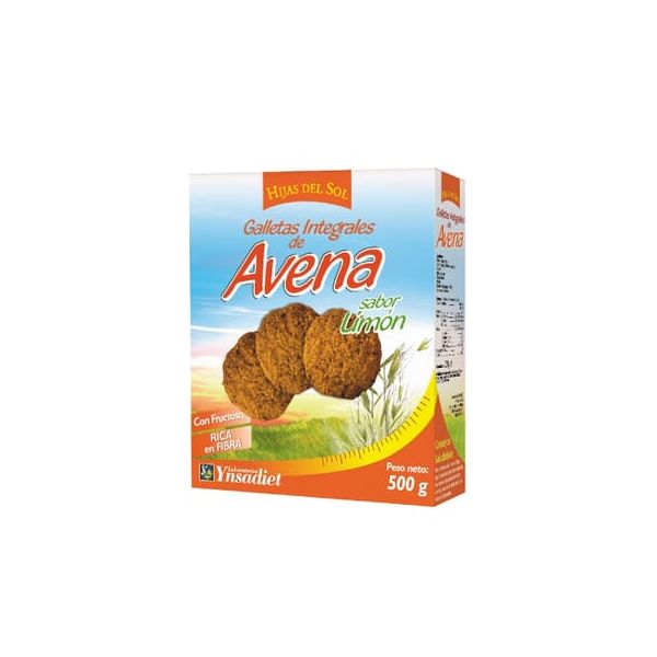 Ynsadiet Bolachas Integrais de Aveia 500g Limão