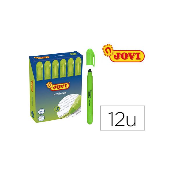 Jovi Marcador de Cera Gel Fluorescente Verde Caixa de 12 un. - OFF079337CE